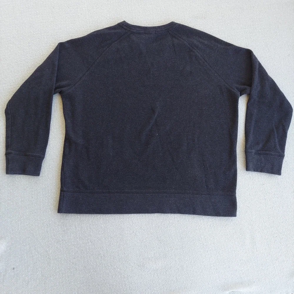 Banana‎ Republic Sweatshirt Mens XL Gray Crewneck Raglan Sleeve Fleece Pullover